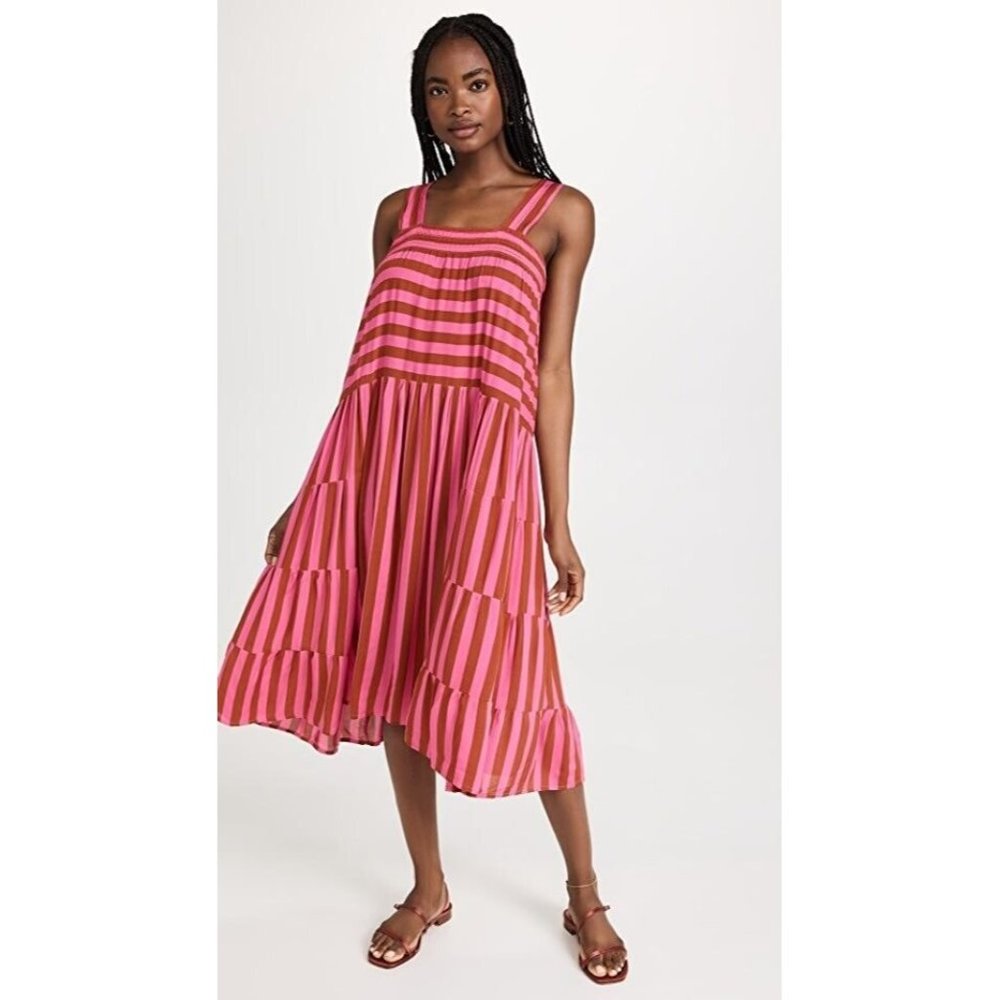 Natalie Martin Collection Jasmine Lightweight Vivid Striped Dress Dry Cleaned L